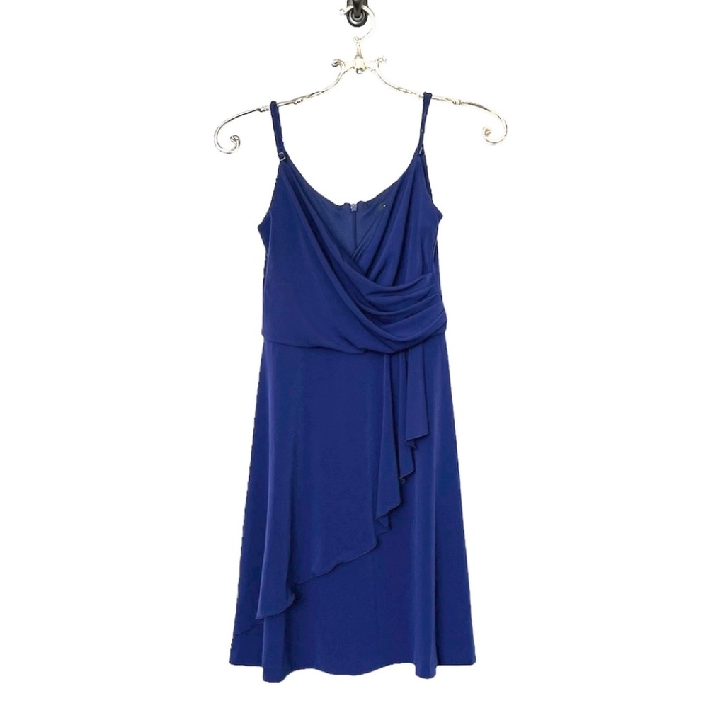 Banana Republic Blue Spaghetti Strap Surplice Stretch Dress  Size 2